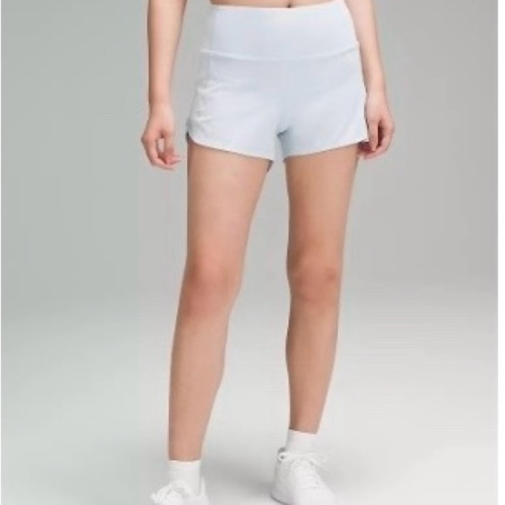 SOLD- Lululemon Speed Up High Rise Athletic Shorts 4" - Light Blue